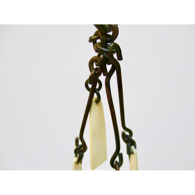 French Bronze Bat Chandelier, Attrib Albert Cheuret decor french style